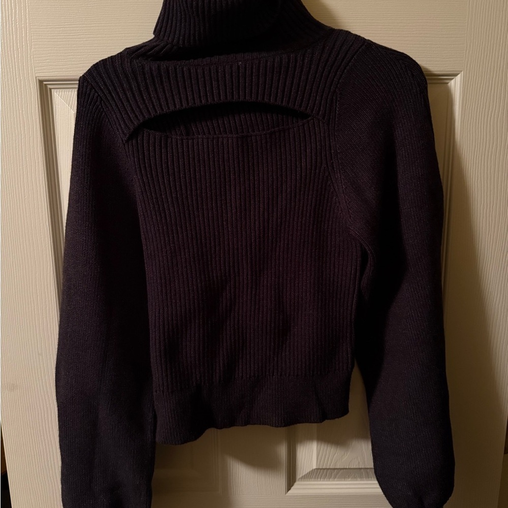 HYFVE Dark Ribbed Turtleneck Sweater